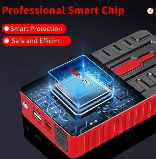 12V Car Battery Booster – Jump Starter with LED SOS Light