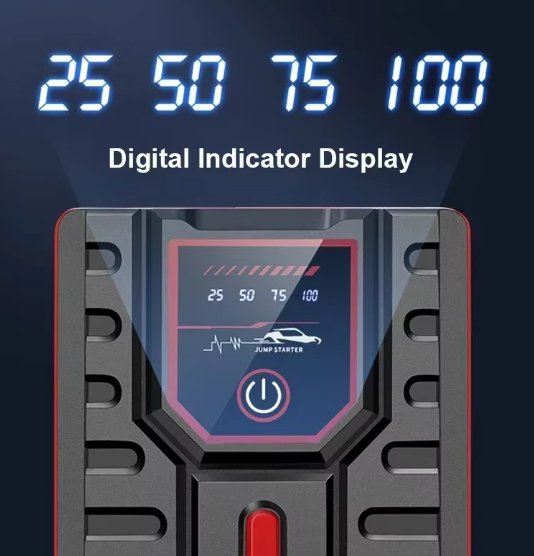 12V Car Battery Booster – Jump Starter with LED SOS Light