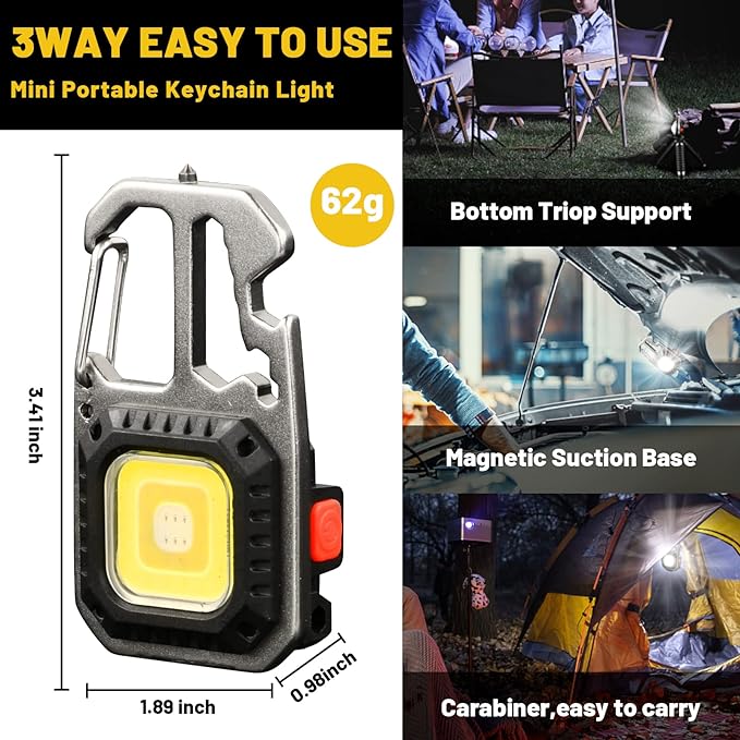 Mini LED Work Light – Magnetic COB Torch with Tripod